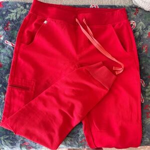 Figs scrub bottoms pop red